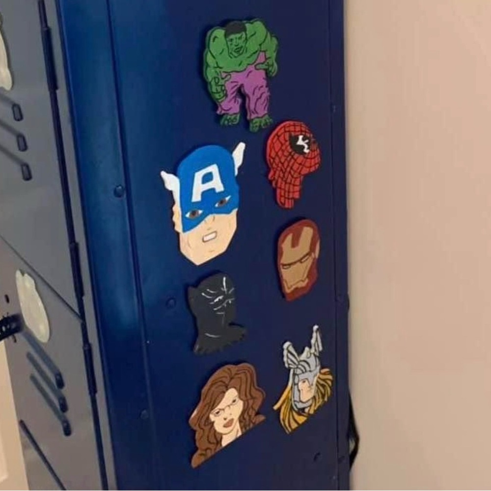 Avengers Superhero Wooden Handmade Magnet Set